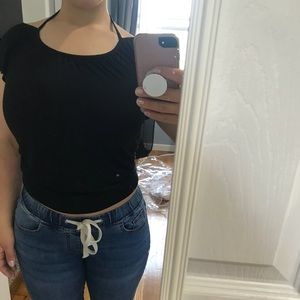 Black h & m short sleeve low back